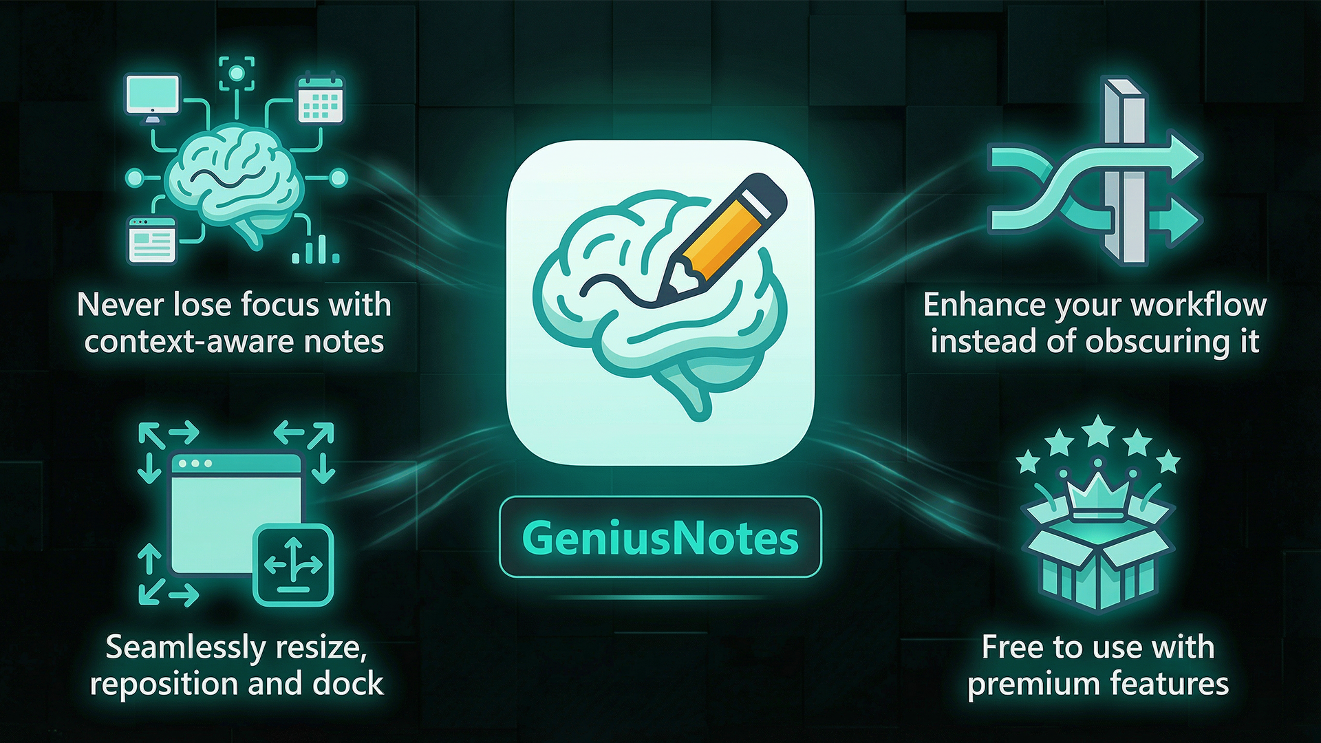 GeniusNotes — main promo screenshot